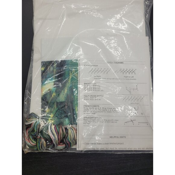 Thomas Kinkade Cross Stitch Kit Lamplight Village - Spring 14x12 Pre-Printed - Picture 2 of 4